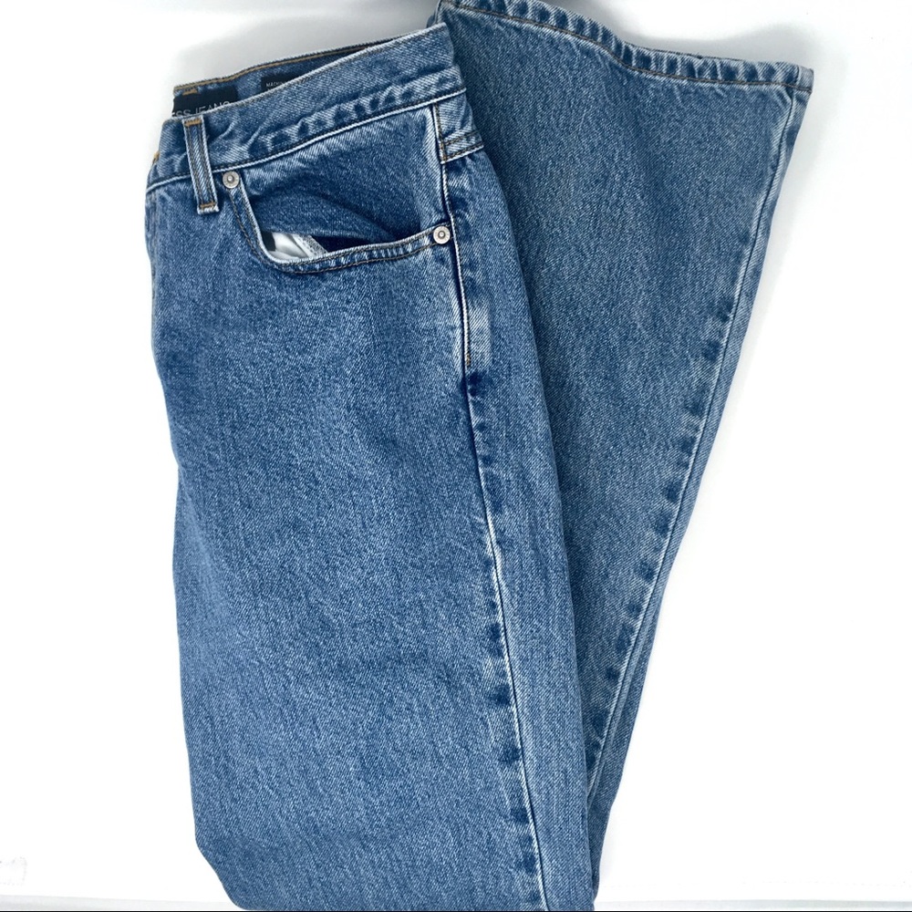 Express Low Rise Flare Medium Wash Jeans